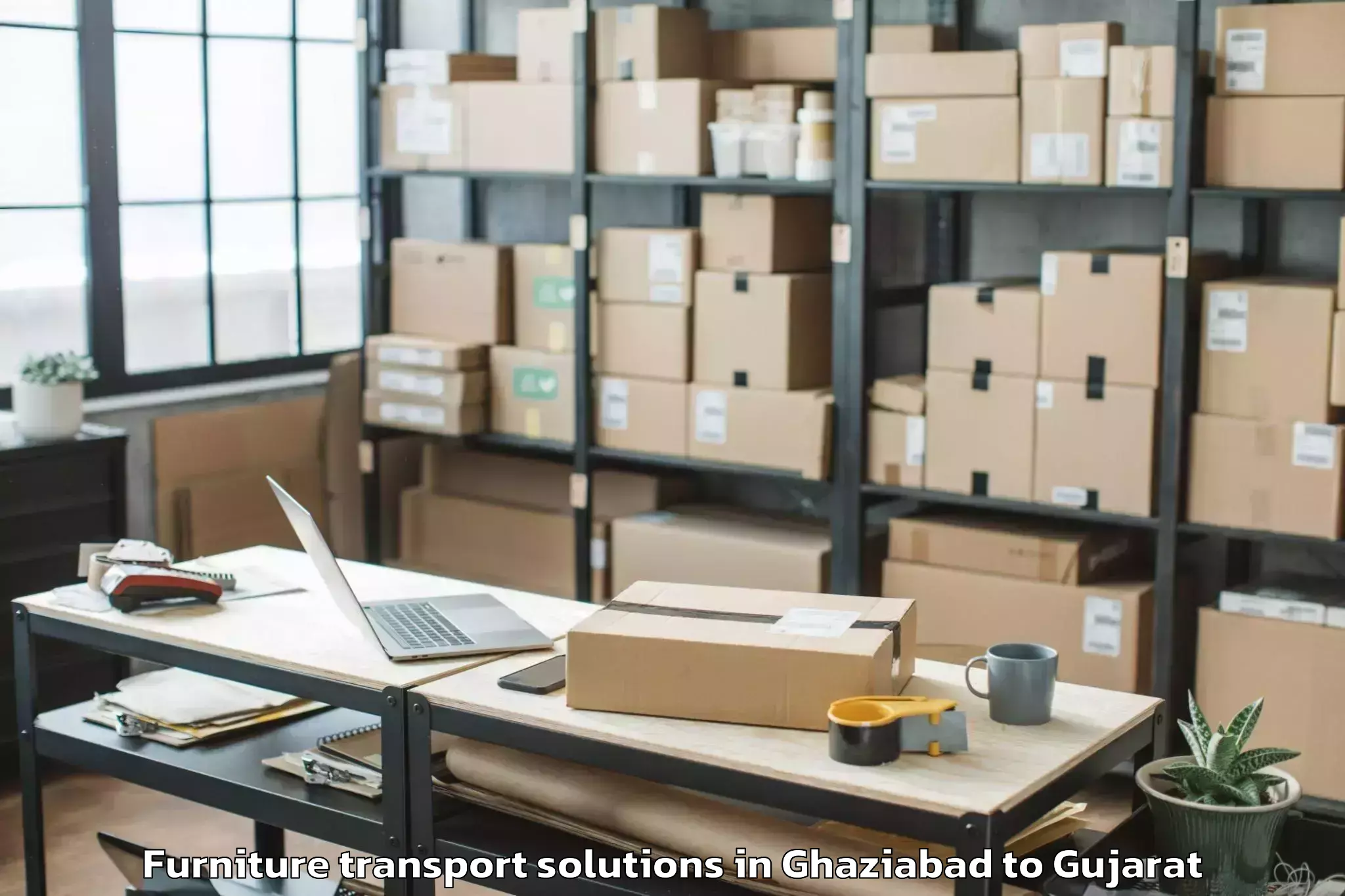 Professional Ghaziabad to Dhrangadhra Furniture Transport Solutions